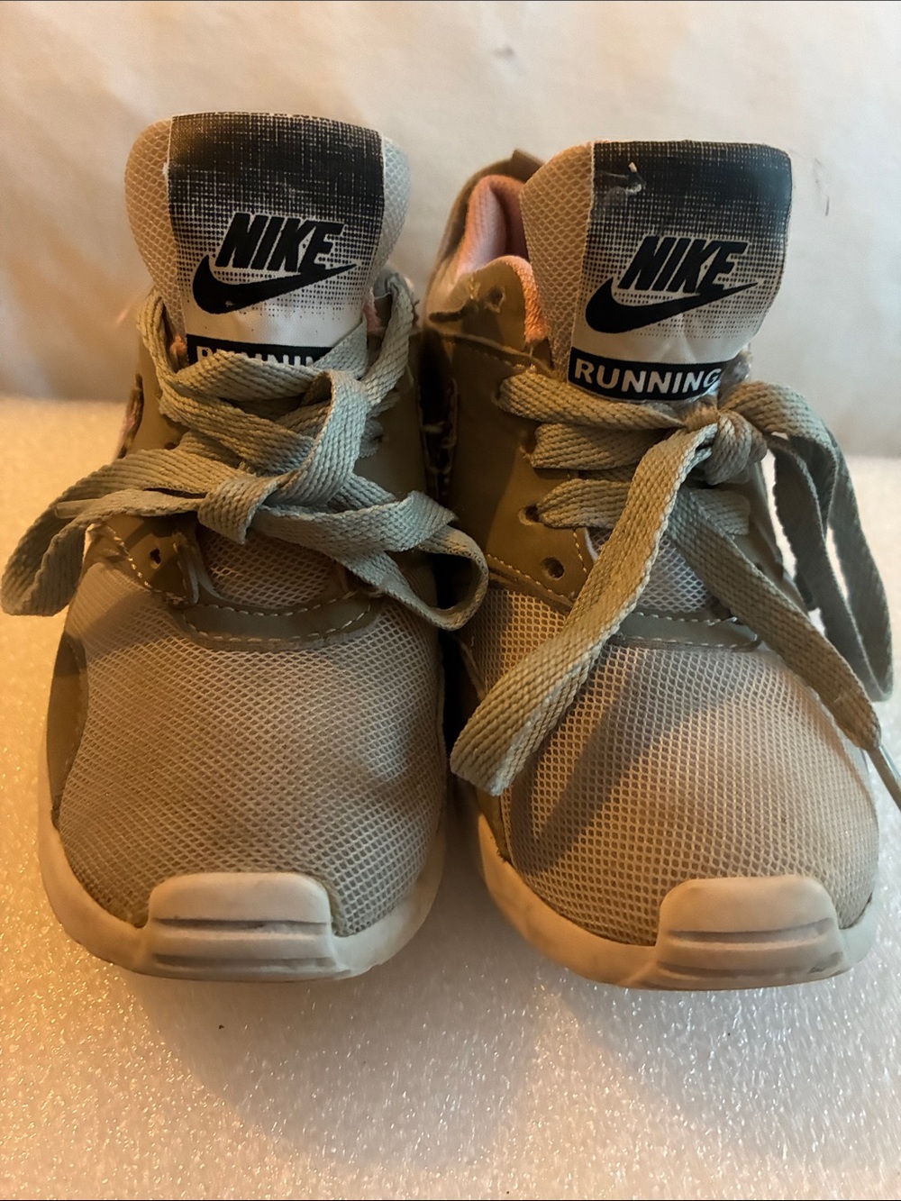 Nike Kids' Beige/Tan Mesh Running Sneakers